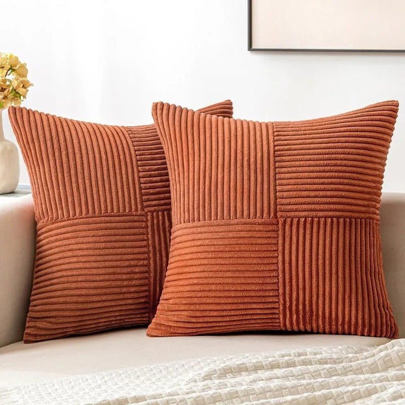 Load image into Gallery viewer, Boho Corduroy Throw Pillow Covers – Textured Cushion Cases for a Cozy Home | Boho Corduroy Throw Pillow Covers – Textured Cushion Cases for a Cozy Home | Domvora Home &amp; Deco
