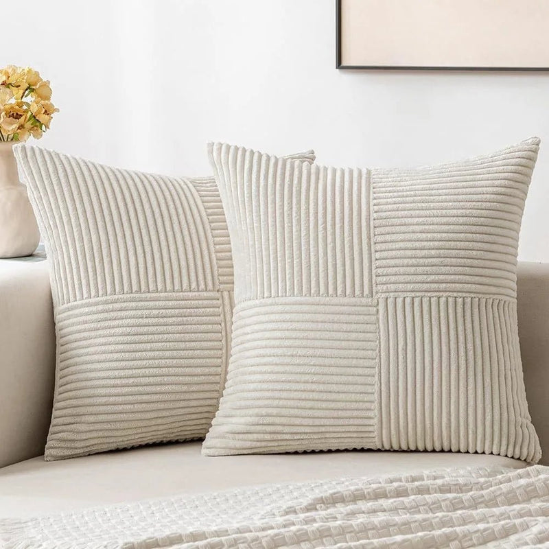 Load image into Gallery viewer, Boho Corduroy Throw Pillow Covers – Textured Cushion Cases for a Cozy Home | Boho Corduroy Throw Pillow Covers – Textured Cushion Cases for a Cozy Home | Domvora Home &amp; Deco
