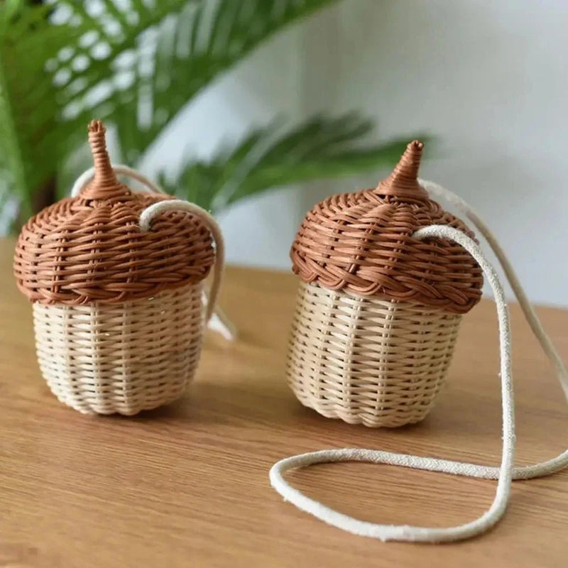 Load image into Gallery viewer, Handmade Rattan Baskets for Kids – Playtime Storage, Travel Accessories &amp; Decor | Handmade Rattan Baskets for Kids – Playtime Storage, Travel Accessories &amp; Decor | Domvora Home &amp; Deco
