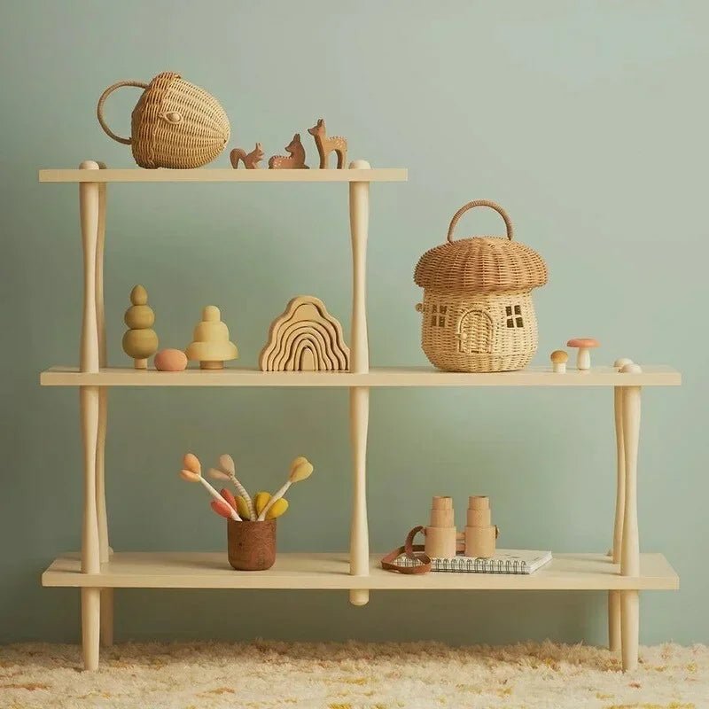 Load image into Gallery viewer, Handmade Rattan Baskets for Kids – Playtime Storage, Travel Accessories &amp; Decor | Handmade Rattan Baskets for Kids – Playtime Storage, Travel Accessories &amp; Decor | Domvora Home &amp; Deco
